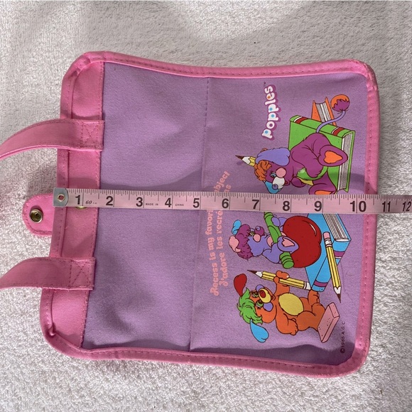 Vintage 1986 American Greetings Popples Pink Purple Childs Mini Tote Bag Purse - Picture 15 of 16